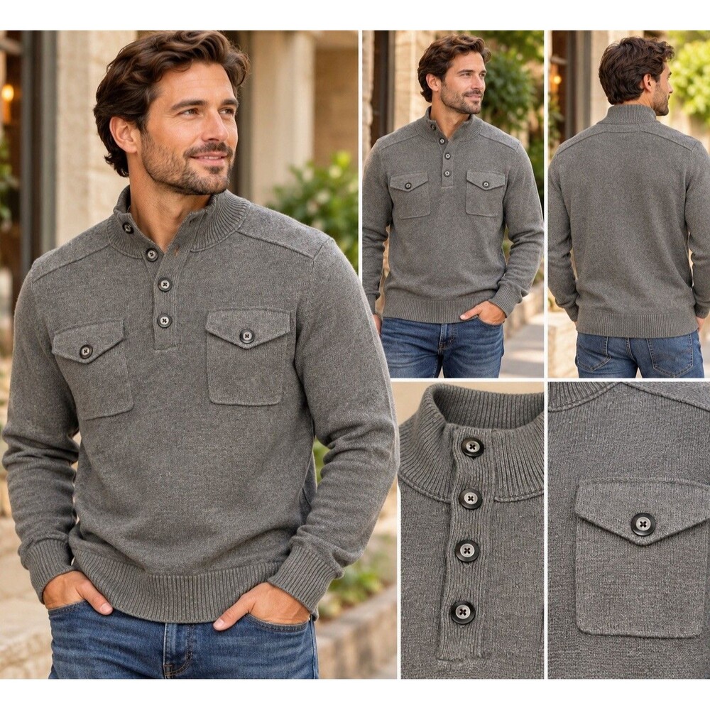 Banana Republic Men’s Mock-neck Cotton Sweater Size L